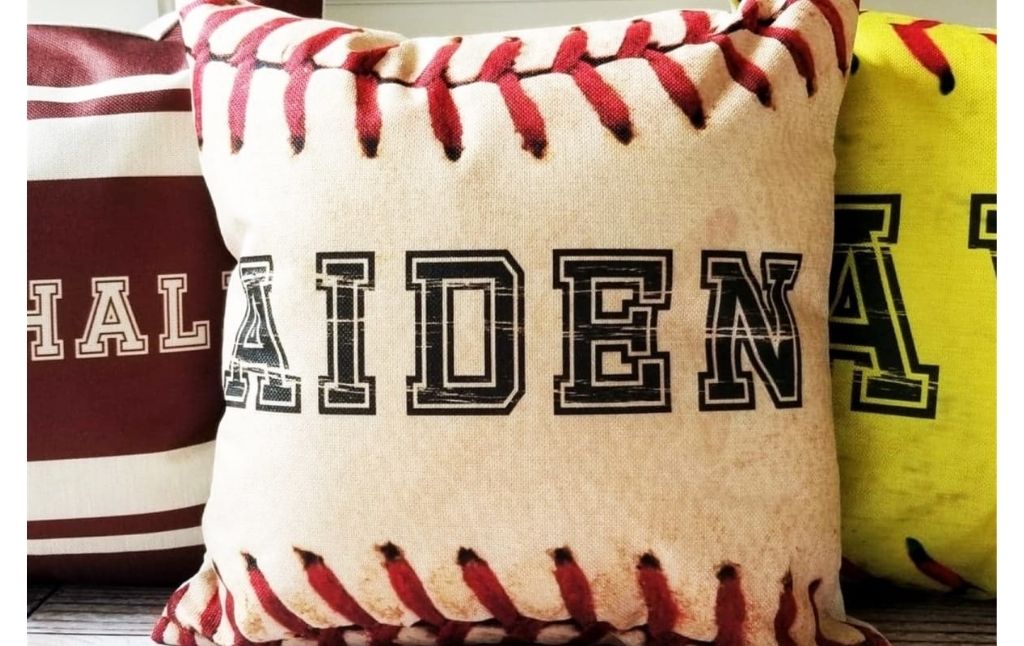 baseball pillow cover