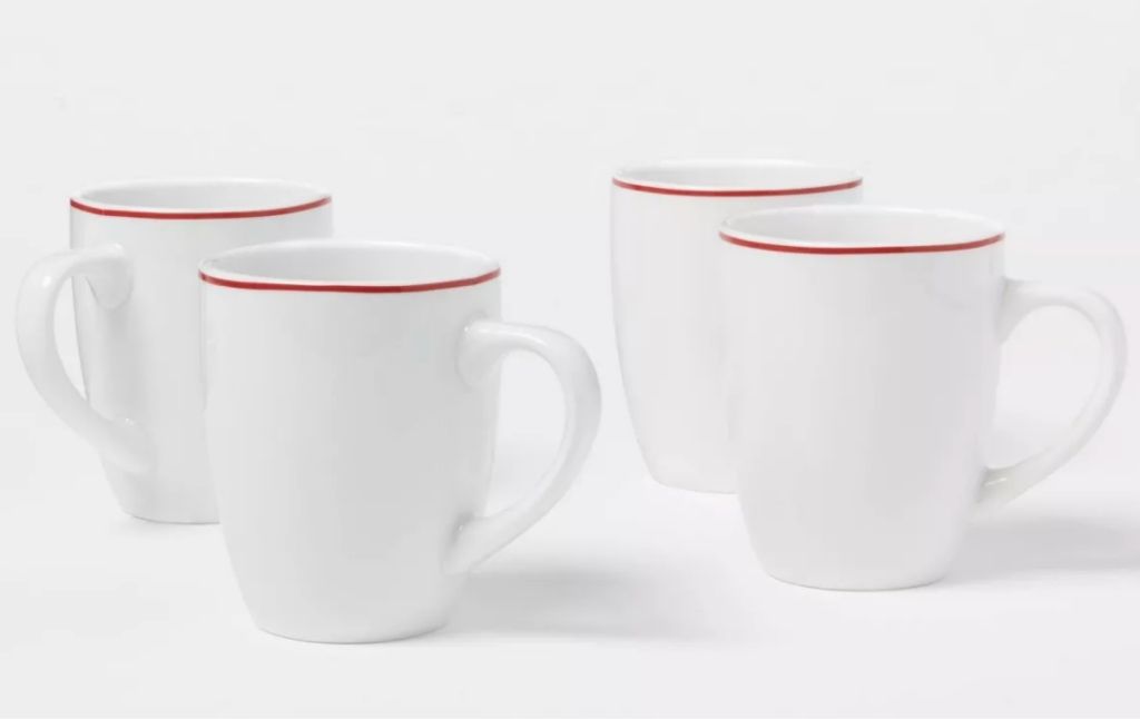 set of four mugs