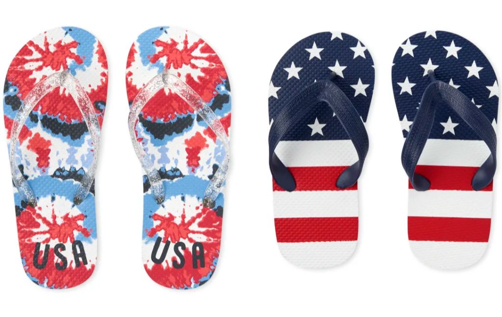 4th of july flip flops