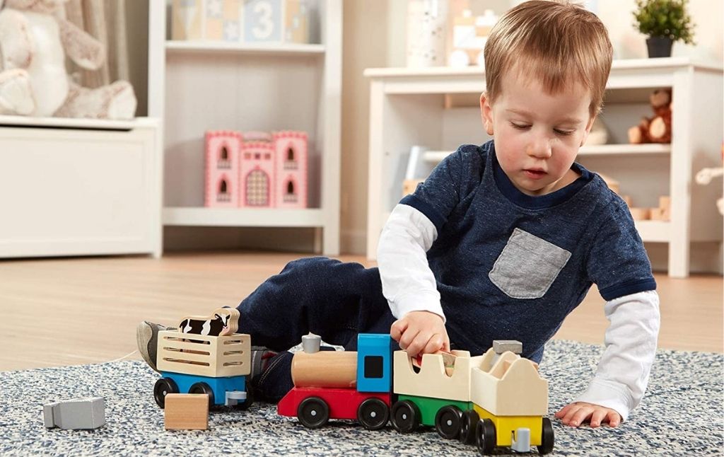 melissa doug train set