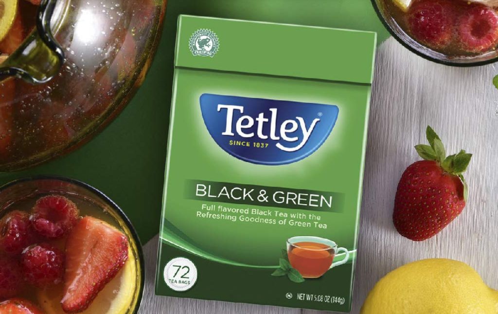 tetley black green tea