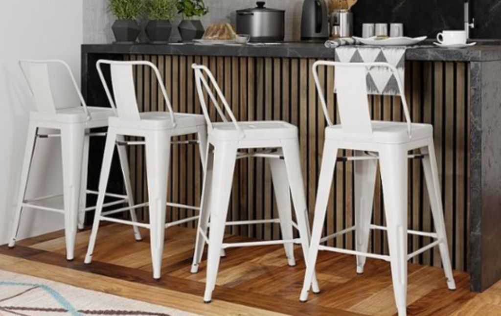 white bar stools