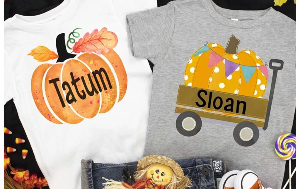 kids personalized fall tee