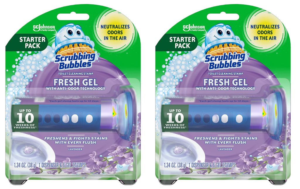 scrubbing bubble toilet cleaning stamp