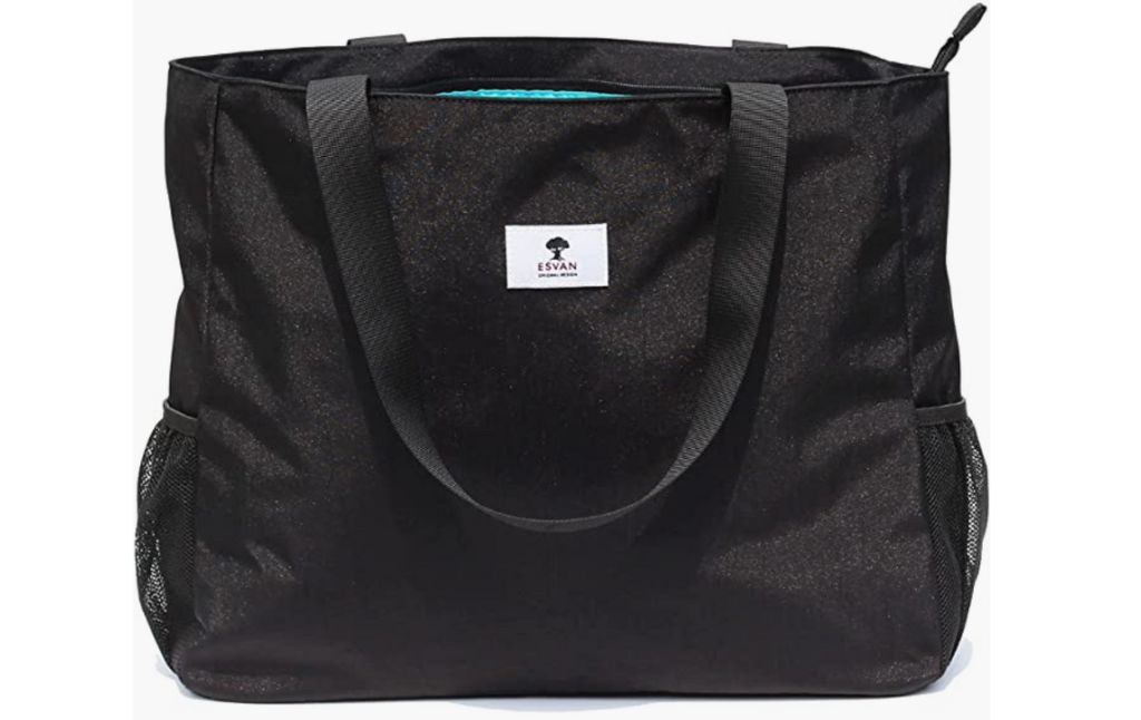 black water resistant tote