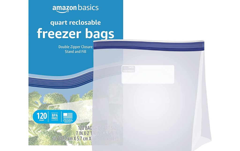 amazon basics freezer bags