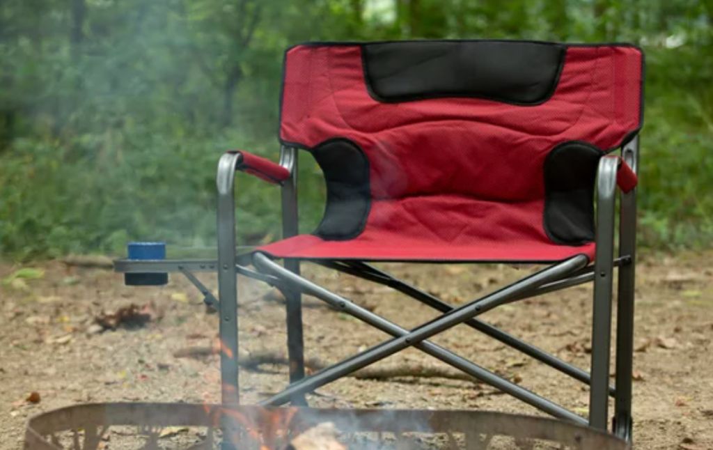 camp chair with table