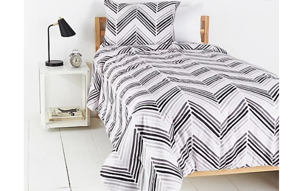 gray chevron comforter