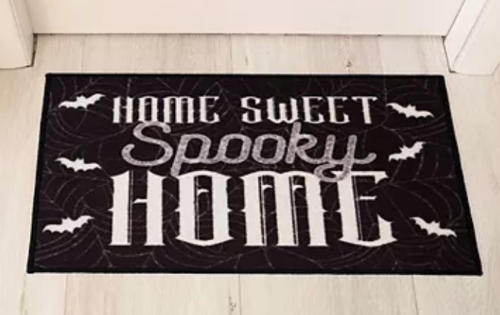 home sweet spooky home door mat