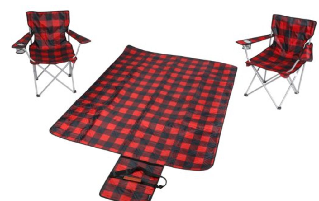 ozark trail blanket and chairs