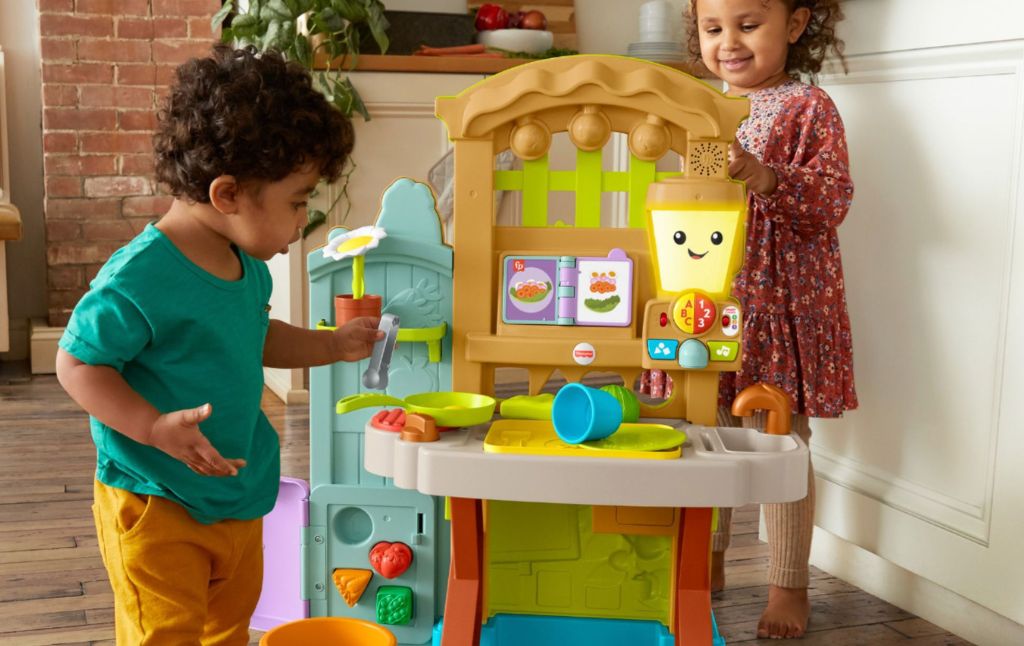 fisher price garden to kitchen playset