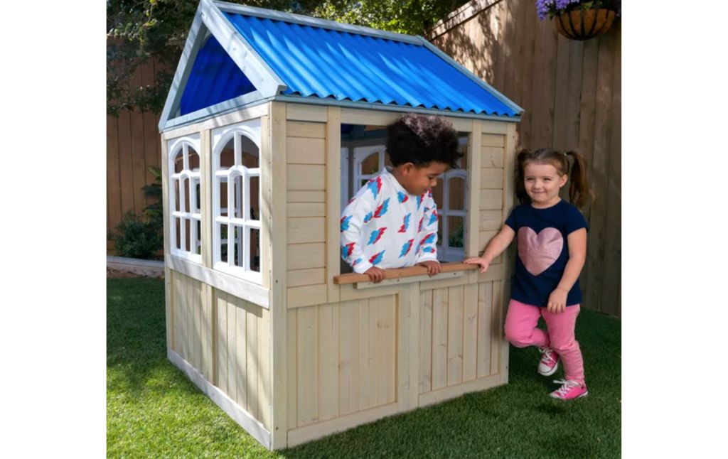 kidkraft wooden outdoor playhouse