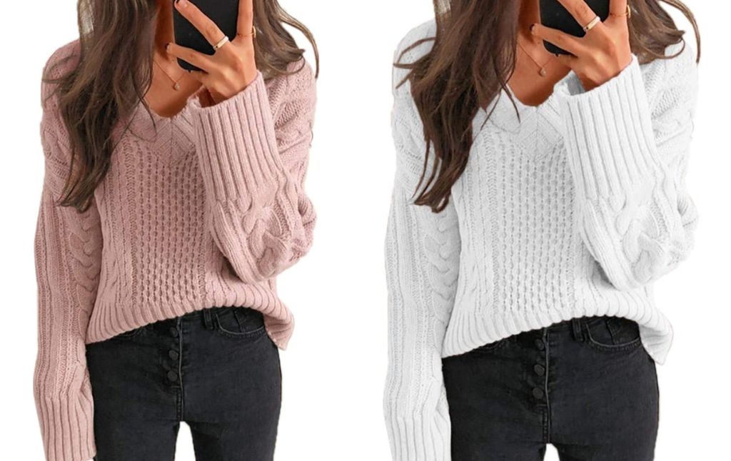 cable knit sweater