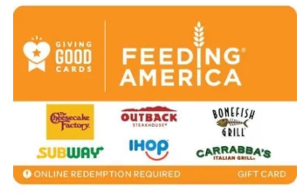 feeding America gift card