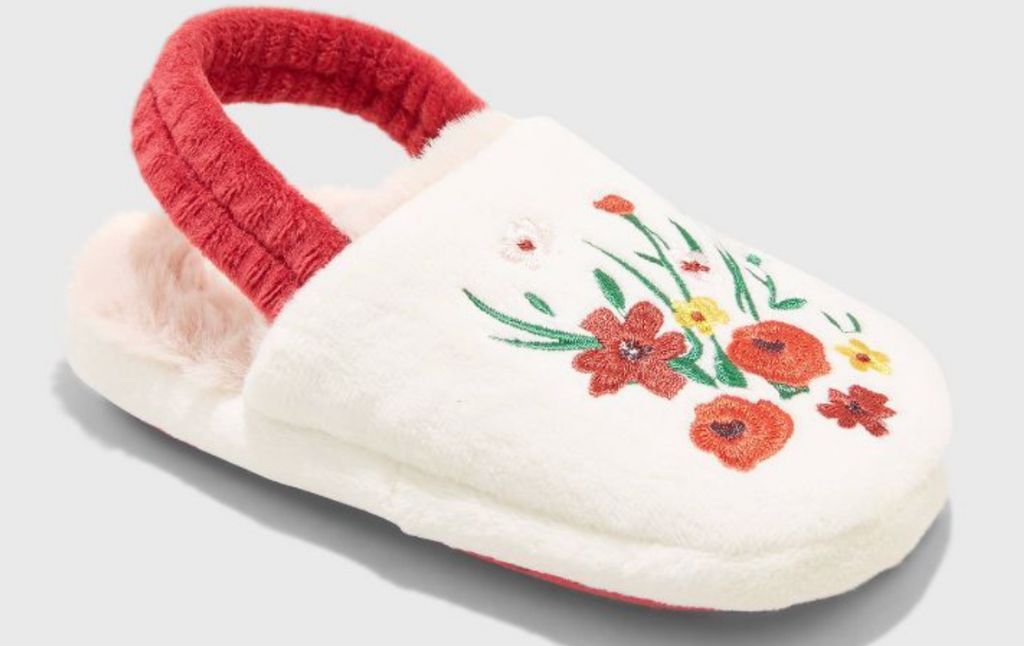 girls slippers flowers