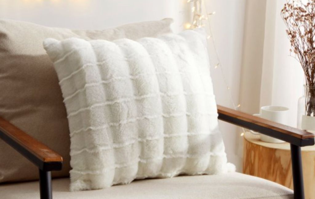 Mainstays faux fur decorative pillow