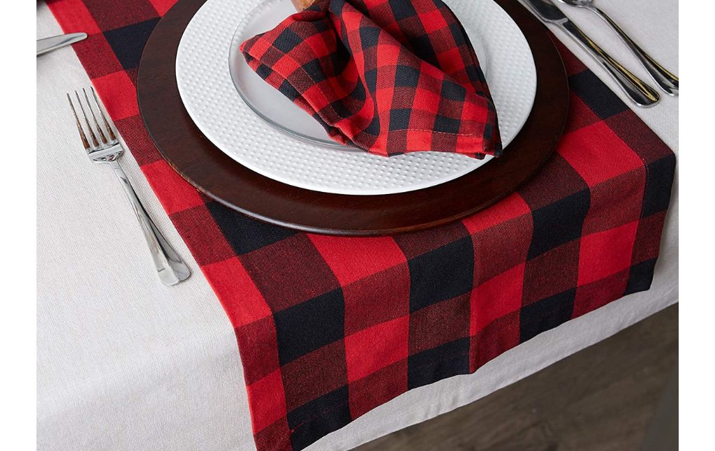 buffalo check table runner