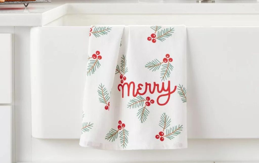 holiday dish towel