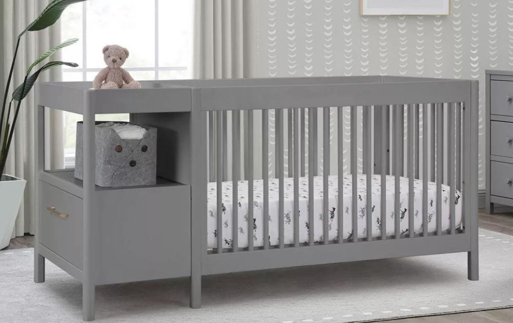 baby crib diaper changing station