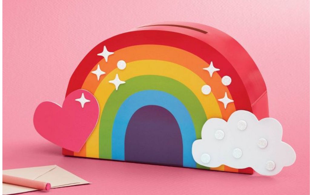 rainbow valentine mailbox