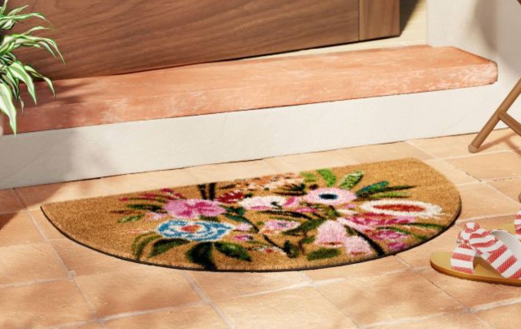 floral doormat