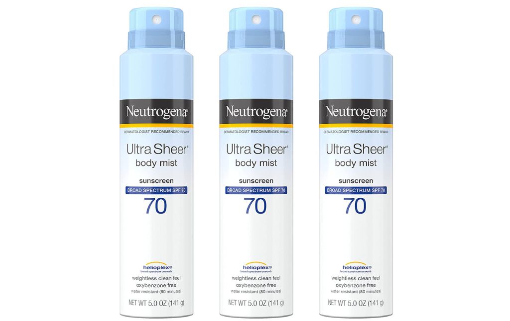 neutrogena ultra sheer body mist sunscreen