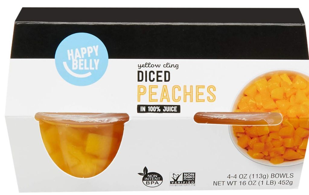 diced peaches