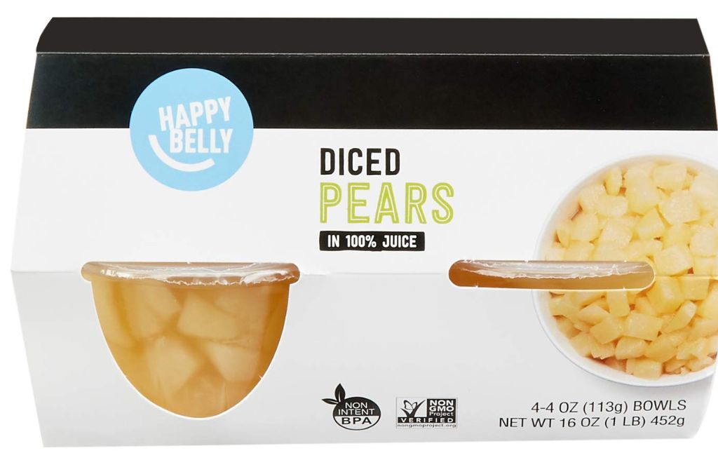 diced pears