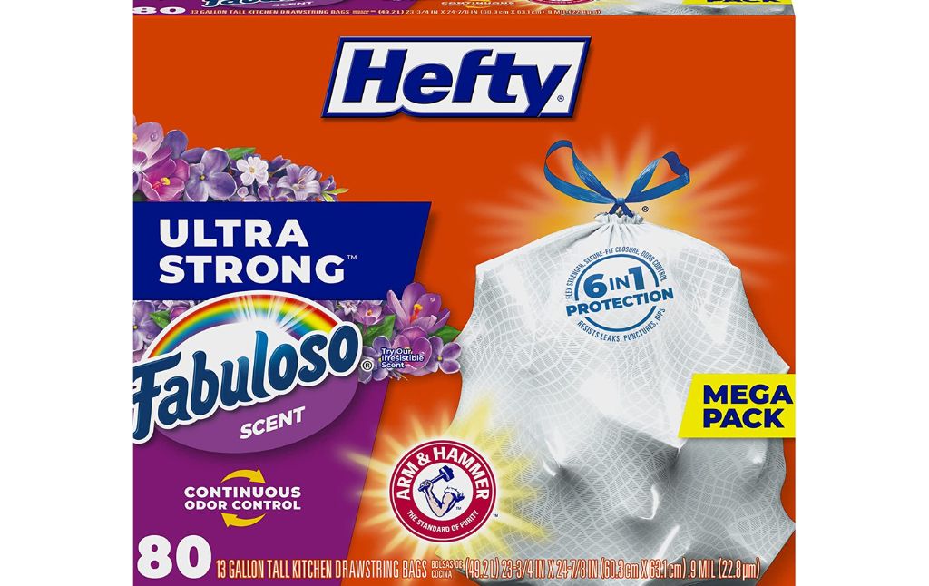 hefty ultra strong trash bags