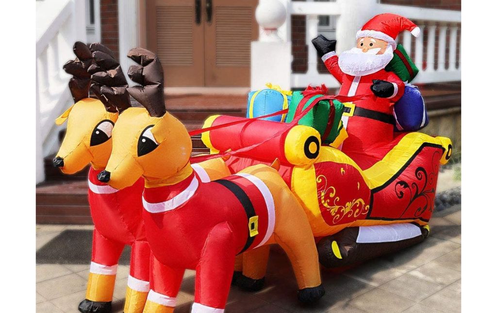 santa sleigh outdoor inflatable