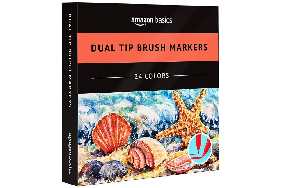 amazon dual tip brush markers