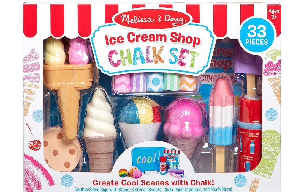 ice cream shop chalk set