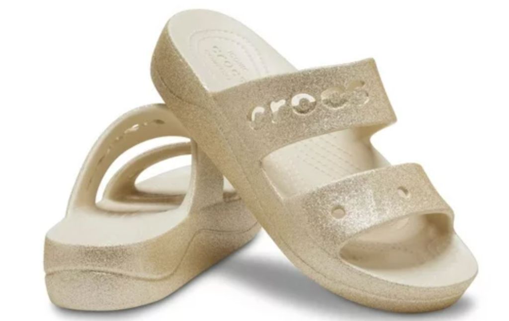 crocs glitter sandals