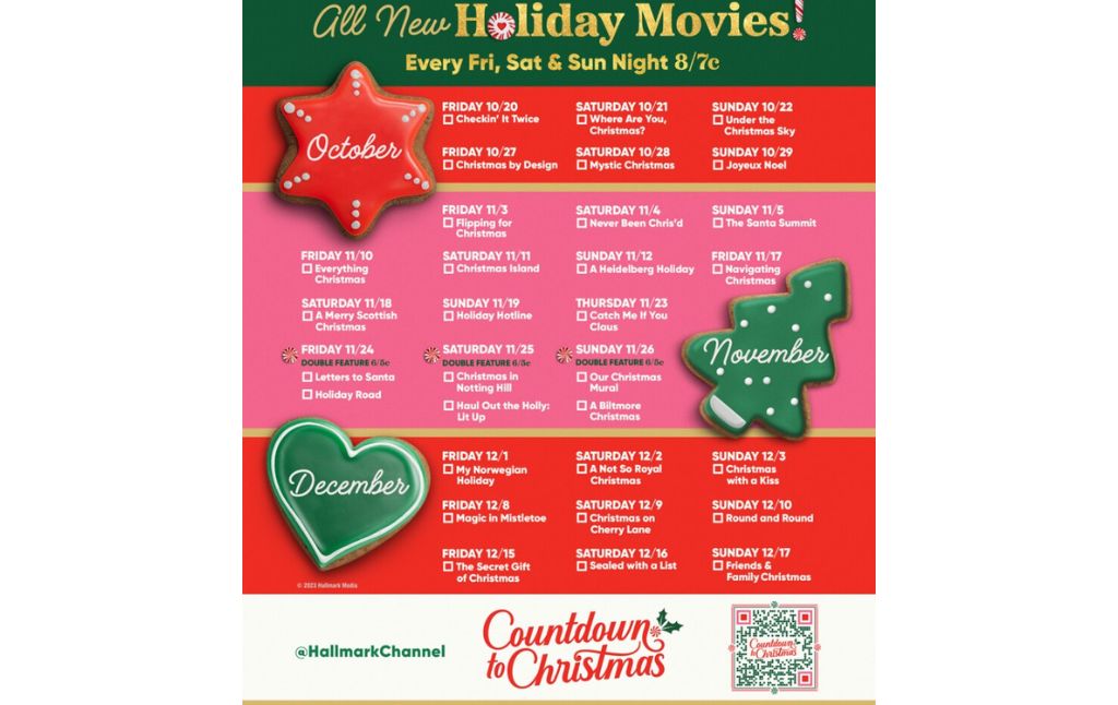 Hallmark Christmas movie schedule