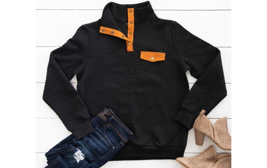 quilted pullover