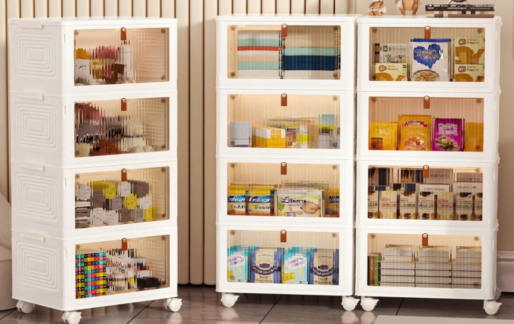 4 tier storage bins