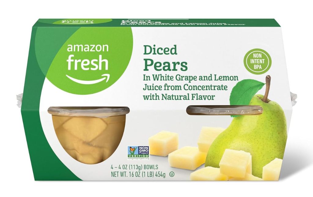 diced pears