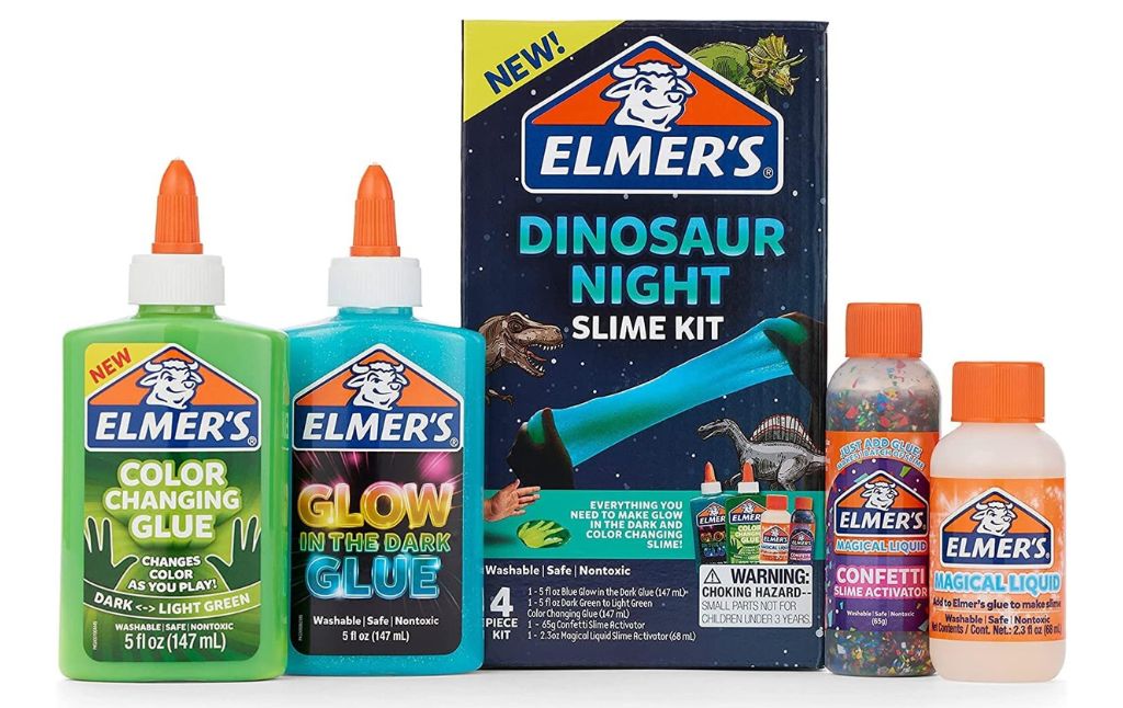 elmers dinosaur night slime kit