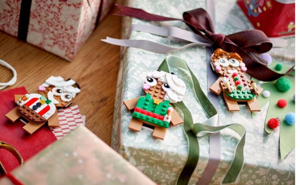 lego gingerbread ornaments