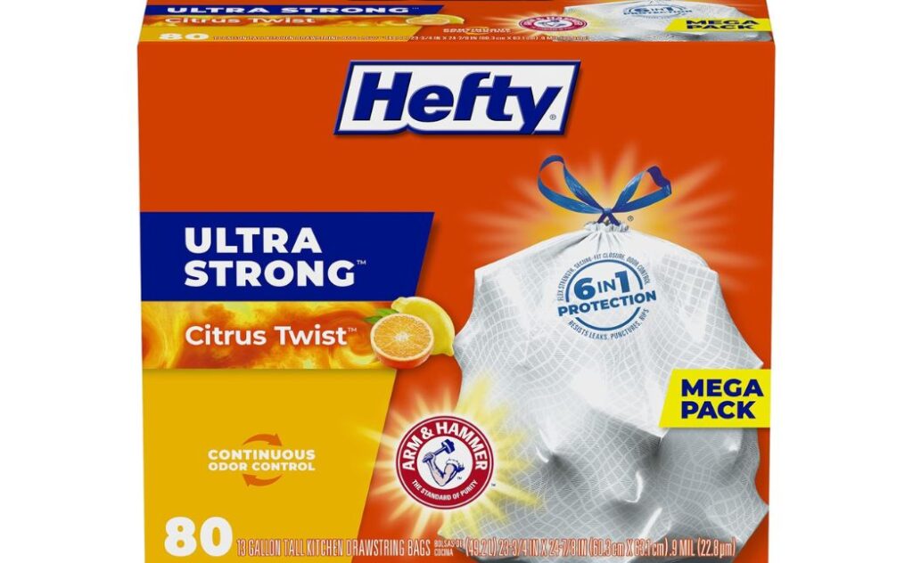 hefty ultra strong trash bags