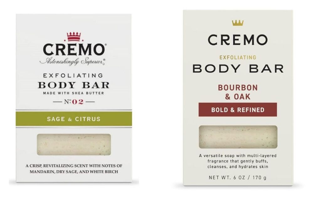 cremo exfoliating body bar