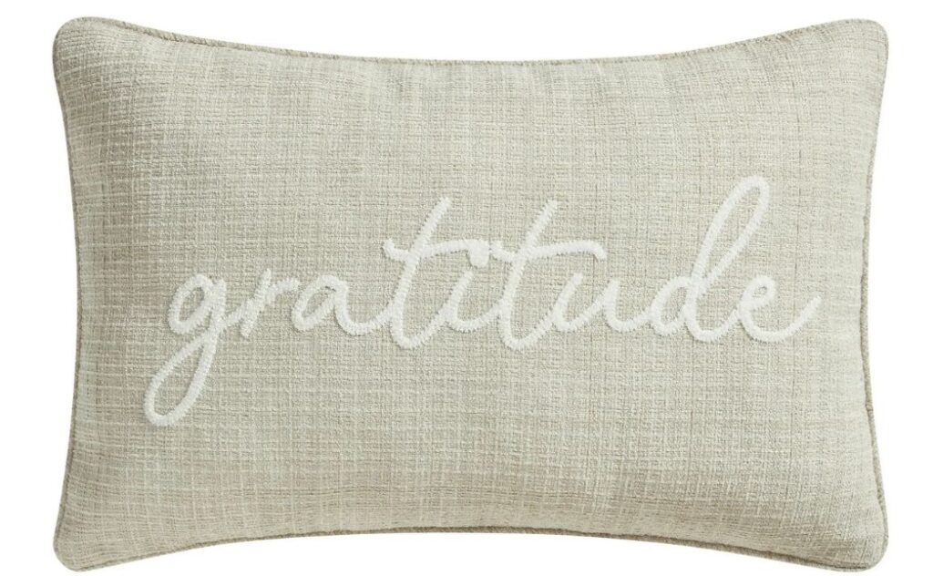 gratitude pillow