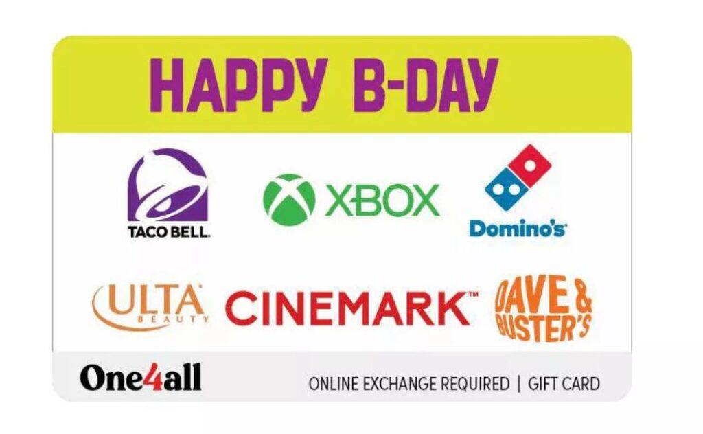 happy bday gift card