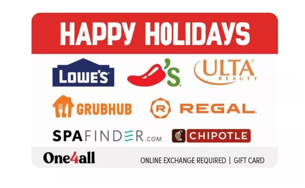 happy holidays gift card