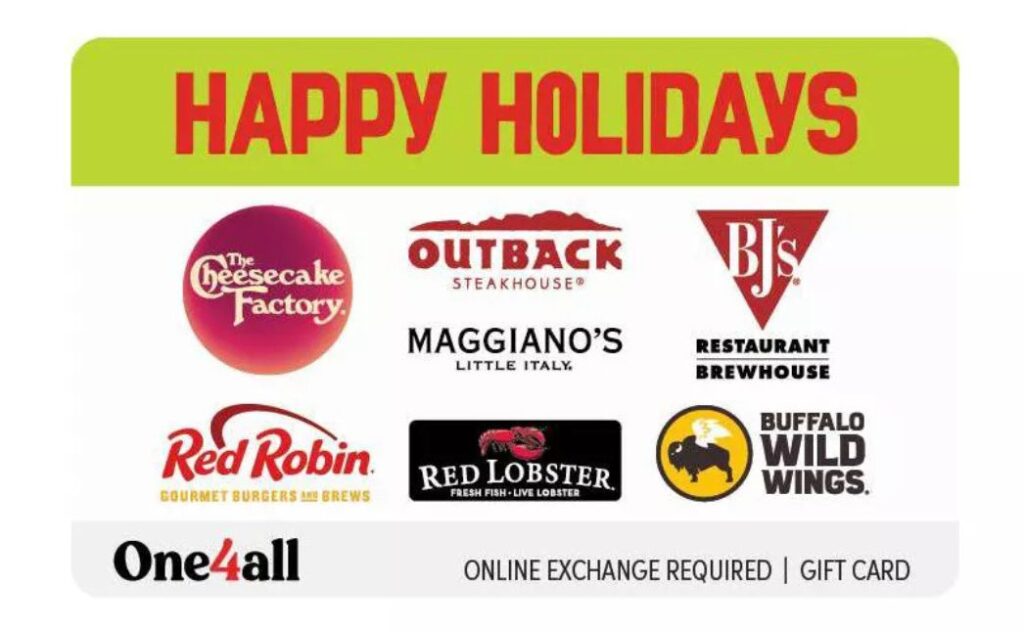 happy holidays gift card