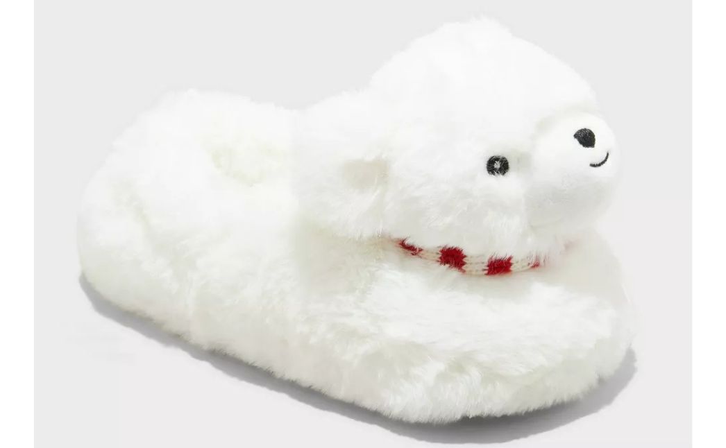 kids polar bear slippers