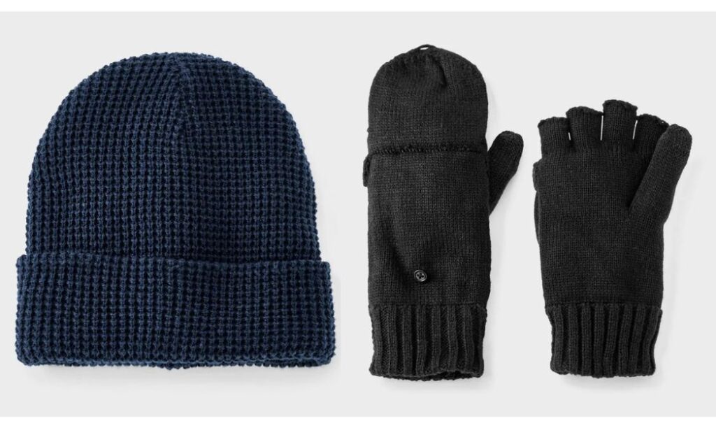 men hat gloves