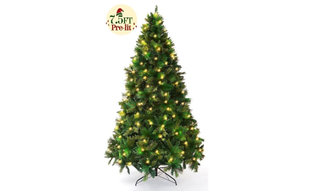 artificial pre lit Christmas tree